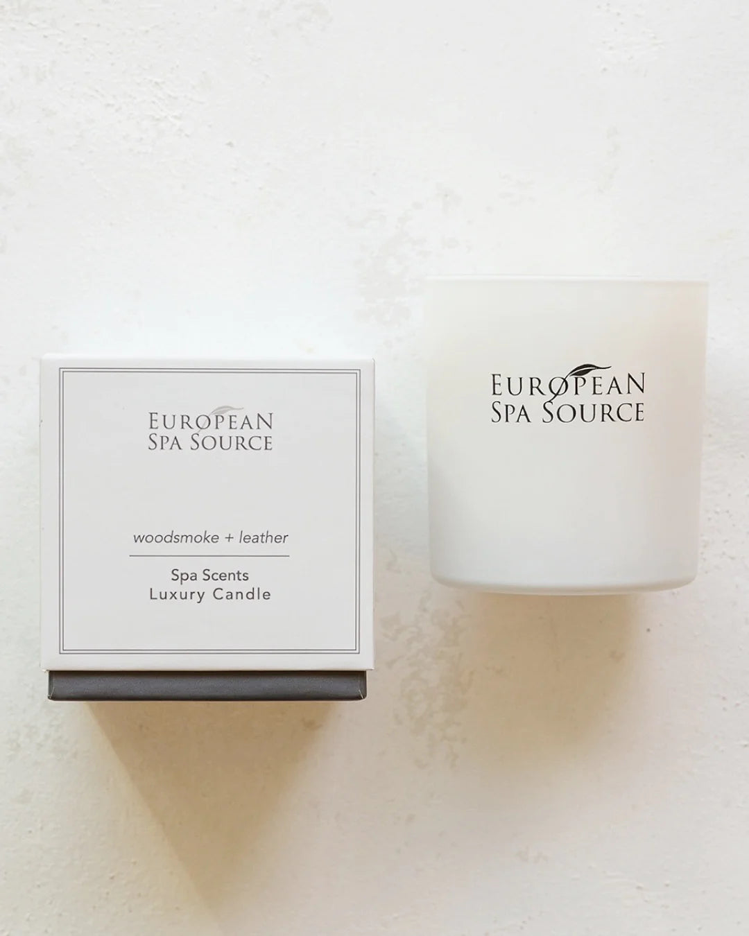 European Spa Source Woodsmoke & Leather Luxury Candle